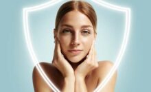 light framing a woman's face.